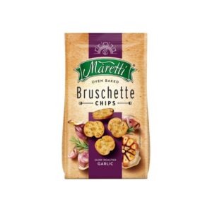 Maretti Oven Baked Bruschette Chips Slow Roasted Garlic 70G