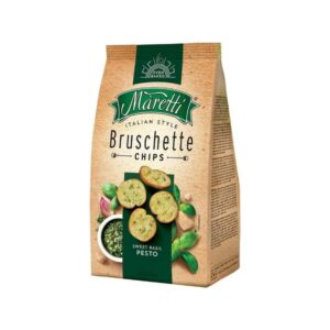 Maretti Oven Baked Bruschette Chips Sweet Basil Pesto 70G