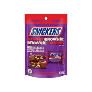 Snickers Peanut Brownie 8 Squares 136G