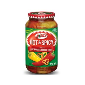 Bicks Hot & Spicy Pickled Hot Banana Pepper Rings 750Ml