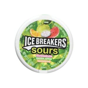 Ice Breakers Sours Watermelon Green Apple Tangerine 43G