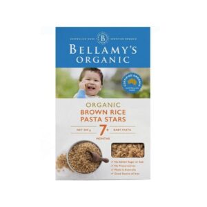 Bellamy’s Organic Brown Rice Pasta Stars 7M+ 200G