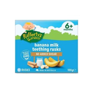 Rafferty’s Garden Banana Milk Teething Rusks 100G Nas 6M+