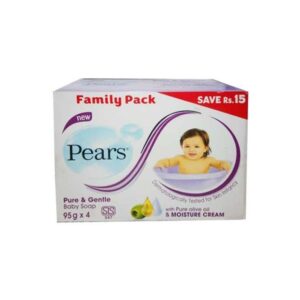 Pears Pure & Gentle Baby Soap Moisture & Cream 95g x 4