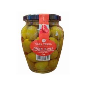 Olea Terra Green Pitted Olives 570G