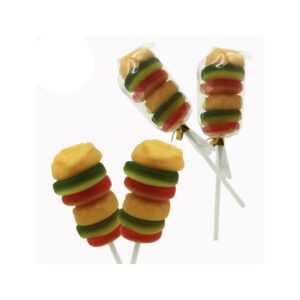 Hamburger Gummy Sticks Lollipop 20G