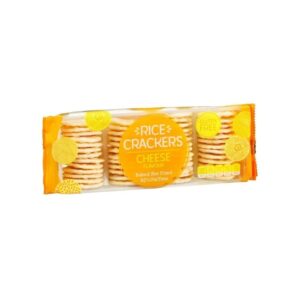 Rice Crackers Cheese Flavour Baked Not Fried 100G