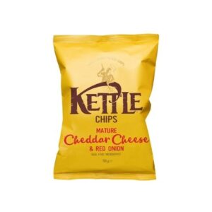 Kettle Mature Cheddar Red&Onion Chips 150G