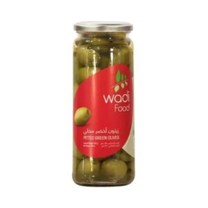 Wadi Food Green Pitted Olives 340G