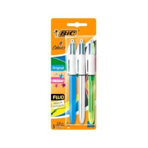 Bic Fluo 4 Colours Original Shine Pen 3P