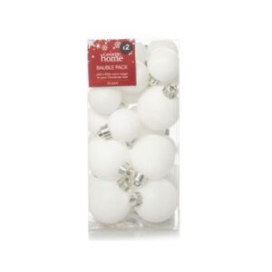 George Home 26P Bauble Pack White
