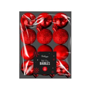 George Home Bauble 12 Pack Red
