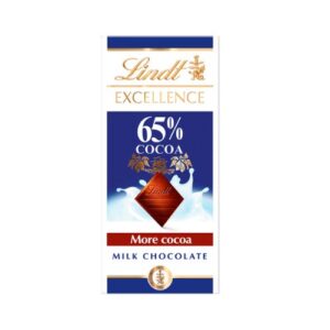 Lindt Excellence 65% Cocoa Milk Choc 80G