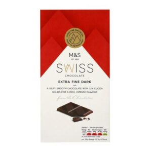 M&s Swiss Extra Fine Dark 72% 125G