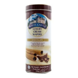 White Castle Luxury Cream Wafers Chocolate Tin 100G