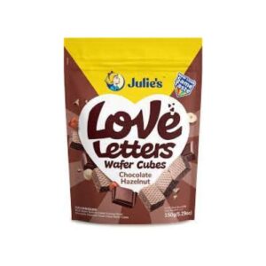 Julies Love Letters Wafer Cubes Chocolate H/Nut 150G