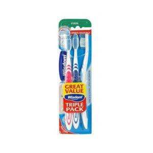 Wisdom Regular Plus Firm Toothbrush 3Pk