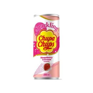 Chupa Chups Sparkling Strawberry & Cream 250Ml