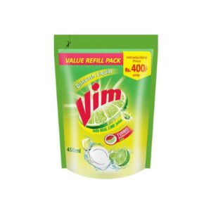 Vim Dishwash Liq Refill Pack 450Ml