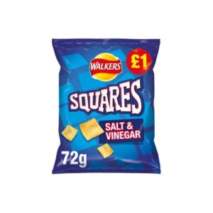 Walkers Squares Salt N Vinegar 72G