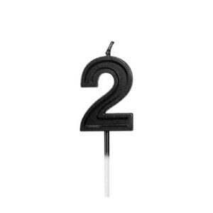 Black Birthday Number Candles