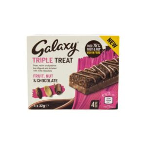 Galaxy Triple Treat Fruit & Nut Milk Chocolate Snack Bars Multipack 4 X 32G
