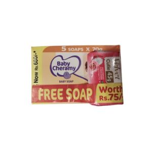 Baby Cheramy Baby Soap 5X70G + Velvet Soap 45G