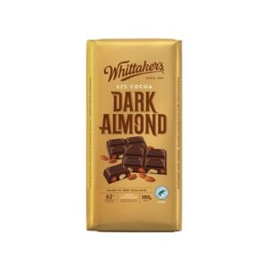 Whittakers 62% Coca Dark Almond 200G