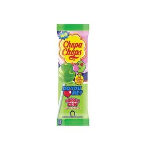 Chupa Chups Bubble Gum Lollipop Green Apple Flavour 14G
