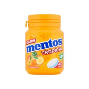 Mentos Tropical Gum Bottle 56G