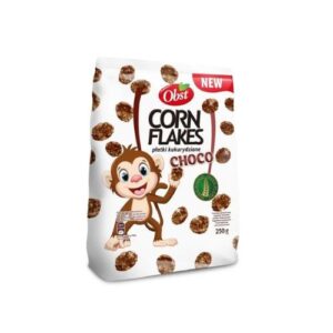 Obst Corn Flakes Choco 250G With Fresh Milk 200Ml